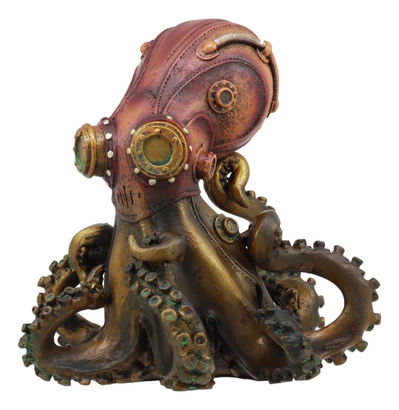 Ebros Gift Ebros Steampunk Giant Kraken Octopus Marauder Statue 5.5" Tall Deep Sea Military Cephalopod Unit Figurine Decor for Sci Fi Fantasy Lovers - Image 1